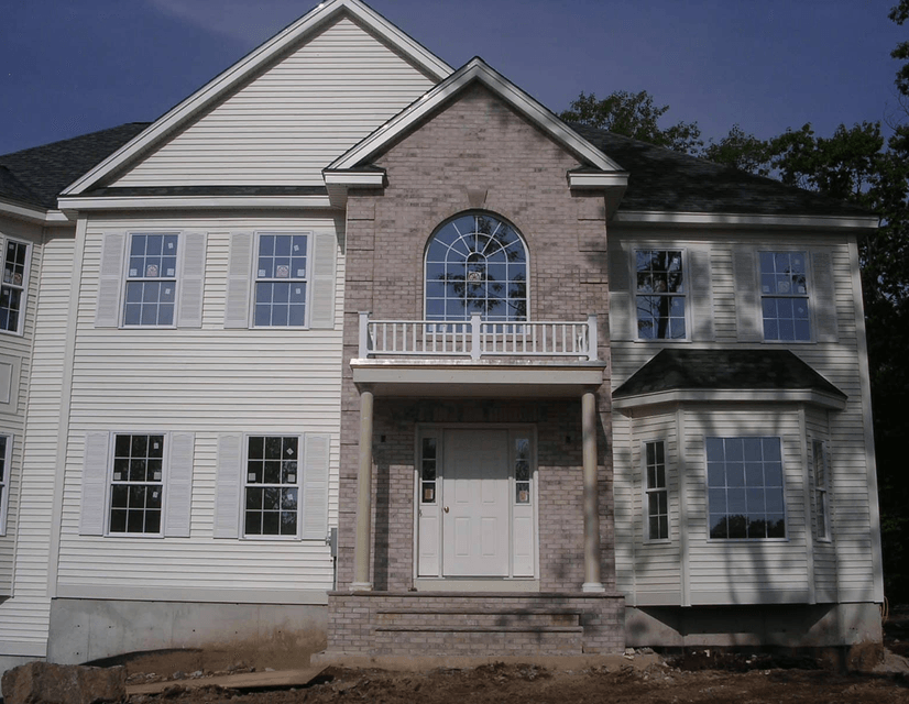 stone masonry construction on a home exterior