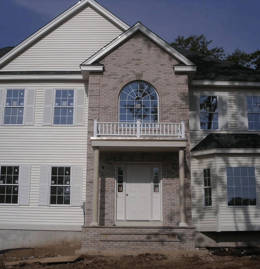 custom natural stone retaining wall in progress